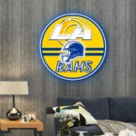 Los Angeles Rams Neon Sign Nfl Helmet Acrylic 1