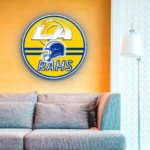 Los Angeles Rams Neon Sign Nfl Helmet Acrylic 1