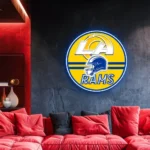 Los Angeles Rams Neon Sign Nfl Helmet Acrylic 1