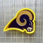 Los Angeles Rams Neon Sign Rams Head Mascot 1