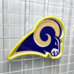Los Angeles Rams Neon Sign Rams Head Mascot 1