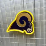 Los Angeles Rams Neon Sign Rams Head Mascot 1