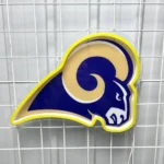 Los Angeles Rams Neon Sign Rams Head Mascot 1