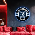 Los Angeles Rams Neon Sign Rugby Acrylic 1