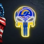 Los Angeles Rams Neon Sign The Punisher 1