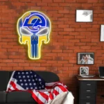 Los Angeles Rams Neon Sign The Punisher 1