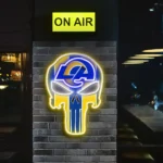 Los Angeles Rams Neon Sign The Punisher 1