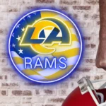Los Angeles Rams Neon Sign Us Pennant Acrylic 1