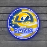 Los Angeles Rams Neon Sign Us Pennant Acrylic 1