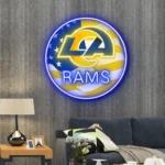 Los Angeles Rams Neon Sign Us Pennant Acrylic 1