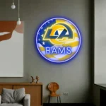 Los Angeles Rams Neon Sign Us Pennant Acrylic 1