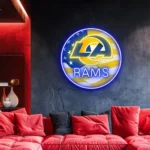 Los Angeles Rams Neon Sign Us Pennant Acrylic 1