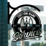 Maserati Metal Sign Bespoke Logo Metal Hanging Sign Car Garage Decor 1