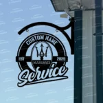 Maserati Metal Sign Bespoke Logo Metal Hanging Sign Car Garage Decor 1