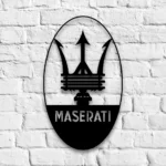 Maserati Metal Sign Logo Car 1