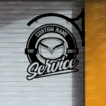 Mazda Metal Sign Bespoke Logo Metal Hanging Sign Car Garage Decor 1