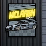 Mclaren Neon Sign Senna Poster 1