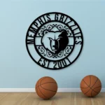Memphis Grizzlies Metal Sign Custom Nba 1