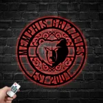 Memphis Grizzlies Metal Sign Custom Nba 1