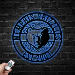 Memphis Grizzlies Metal Sign Custom Nba 1