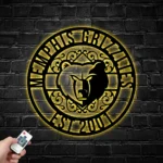 Memphis Grizzlies Metal Sign Custom Nba 1