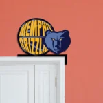Memphis Grizzlies Metal Sign Grizzly Bear Face 1
