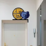 Memphis Grizzlies Metal Sign Grizzly Bear Face 1