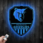 Memphis Grizzlies Metal Sign Shield Shape 1