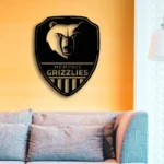 Memphis Grizzlies Metal Sign Shield Shape 1