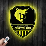 Memphis Grizzlies Metal Sign Shield Shape 1