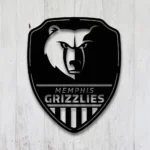 Memphis Grizzlies Metal Sign Shield Shape 1