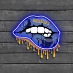 Memphis Grizzlies Neon Sign Dripping Lips 1
