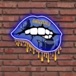 Memphis Grizzlies Neon Sign Dripping Lips 1