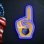 Memphis Grizzlies Neon Sign Nba Foam Finger 1