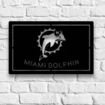 Miami Dolphins Metal Sign Dolphin Nfl Logo 1