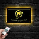 Miami Dolphins Metal Sign Dolphin Nfl Logo 1
