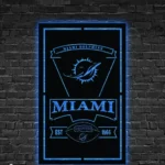 Miami Dolphins Metal Sign Est 1966 1