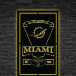 Miami Dolphins Metal Sign Est 1966 1