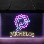 Miami Dolphins Neon Sign Michelob 3 Color 1