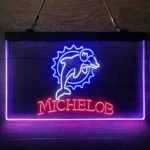 Miami Dolphins Neon Sign Michelob 3 Color 1