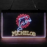 Miami Dolphins Neon Sign Michelob 3 Color 1