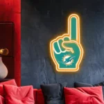 Miami Dolphins Neon Sign Nfl Foam Finger 1