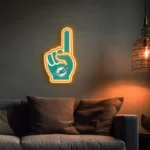 Miami Dolphins Neon Sign Nfl Foam Finger 1