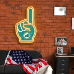 Miami Dolphins Neon Sign Nfl Foam Finger 1