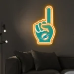 Miami Dolphins Neon Sign Nfl Foam Finger 1
