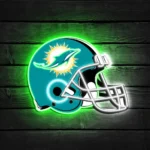 Miami Dolphins Neon Sign Nfl Football Helmet Acrylic Led 1