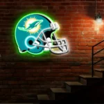 Miami Dolphins Neon Sign Nfl Football Helmet Acrylic Led 1