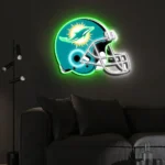 Miami Dolphins Neon Sign Nfl Football Helmet Acrylic Led 1