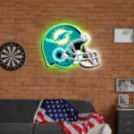 Miami Dolphins Neon Sign Nfl Football Helmet Acrylic Led 1