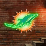 Miami Dolphins Neon Sign Sea Dolphin Swim 1